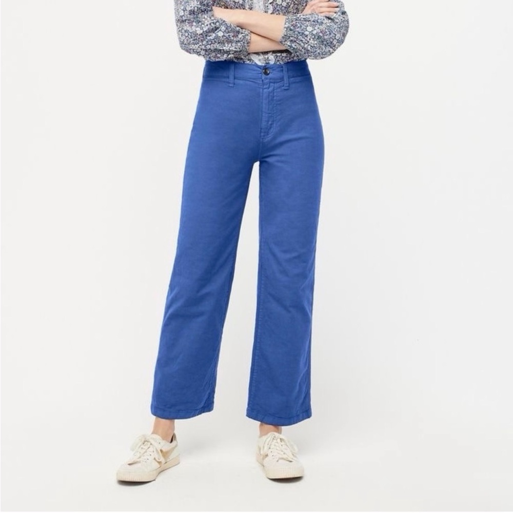 J crew slim wide leg High-Waisted Pants in navy
